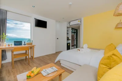 Deluxe tweepersoonskamer met zijdelings zeezicht — Princess Paradise Koh Phangan